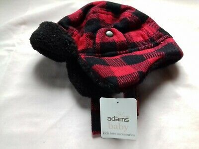 Adams Baby Tartan Checkered Hat & Gloves 12-24 Months RRP 6.99 CLEARANCE XL 2.99 or 2 for 5